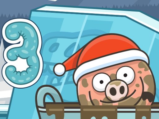 Schweinchen in der Pfütze Weihnachten