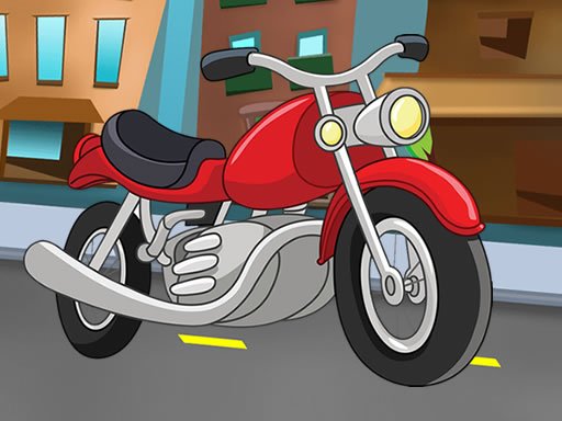 Cartoon-Motorrad-Puzzle